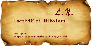 Laczházi Nikolett névjegykártya
